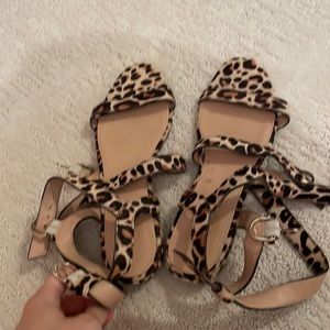 Jcrew léopard sandal 7.5